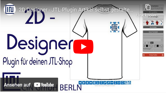 2D Designer JTL-Shop4 Youtube Video
