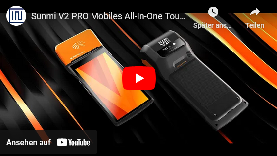 Sunmi V2 PRO - Mobiles All-In-One Touchterminal 4G NFC