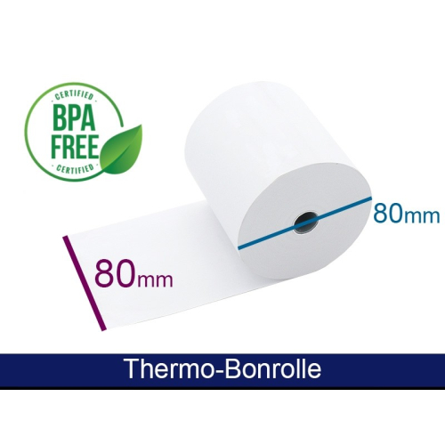 Thermorolle - 80 80 12.7 (B/D(max.)/K) weiß, 55g, 80m, 40 Rollen/VPE