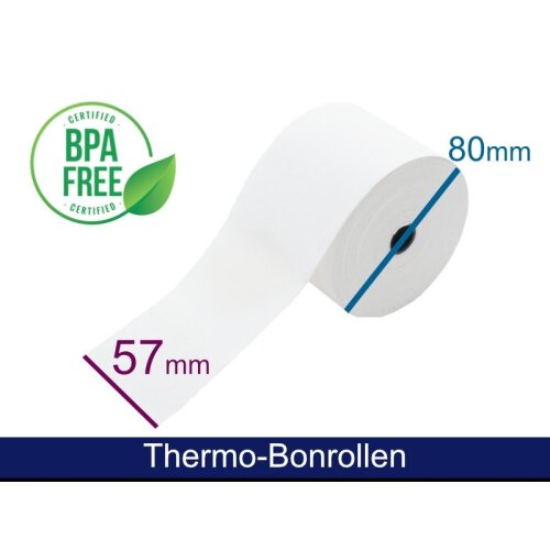 Thermorolle - 57 80 12 (B/D(max.)/K) weiss, 78m