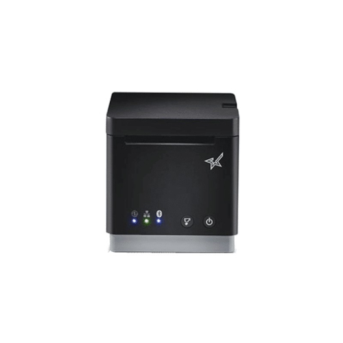 MCP21 LB BK - Frontausgabe-Bondrucker mit Abschneider, thermodirekt, Papierbreite 58mm, 203dpi, USB, LAN, Bluetooth, iOS USB "Data und Charge"