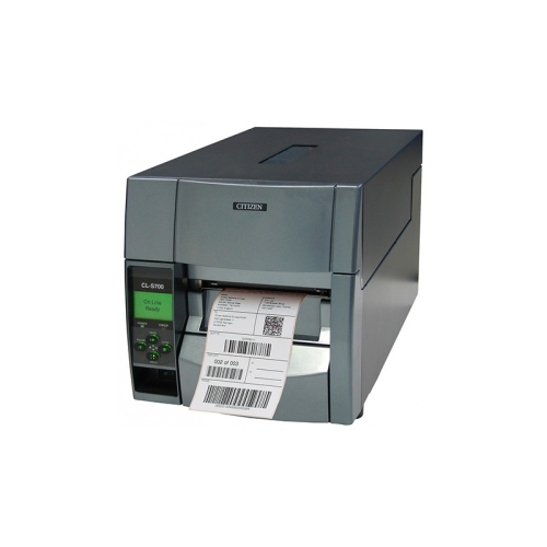 CL-S703II - Etikettendrucker, thermotransfer, 300dpi, USB + RS232 + Parallel + Ethernet, grau